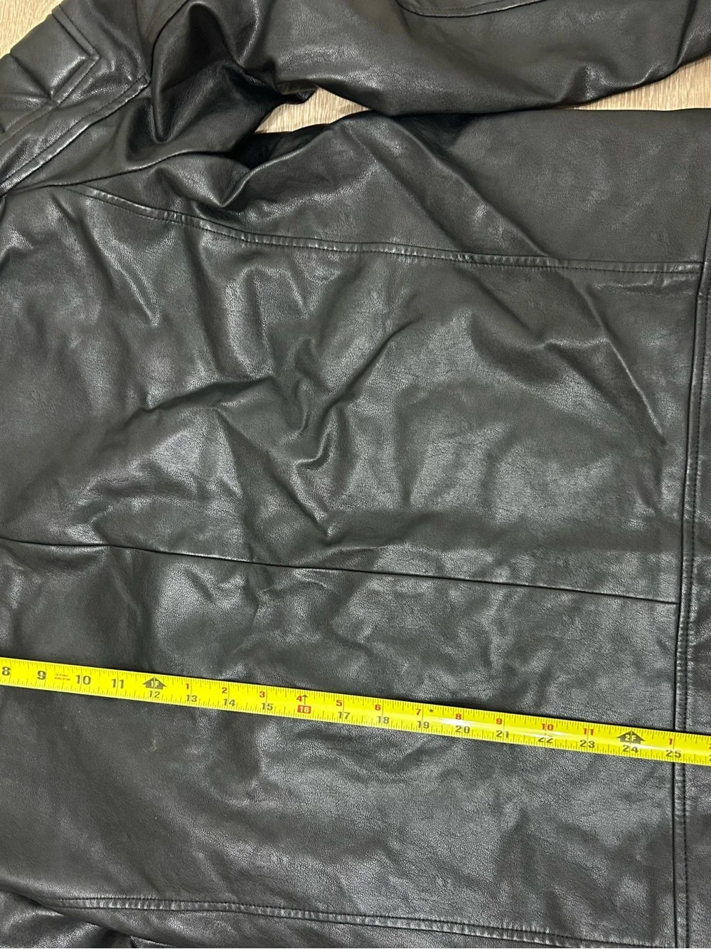 DKNY Size Large Men's Mixed Media Faux Leather Puffer Motocros Racer Jacket
